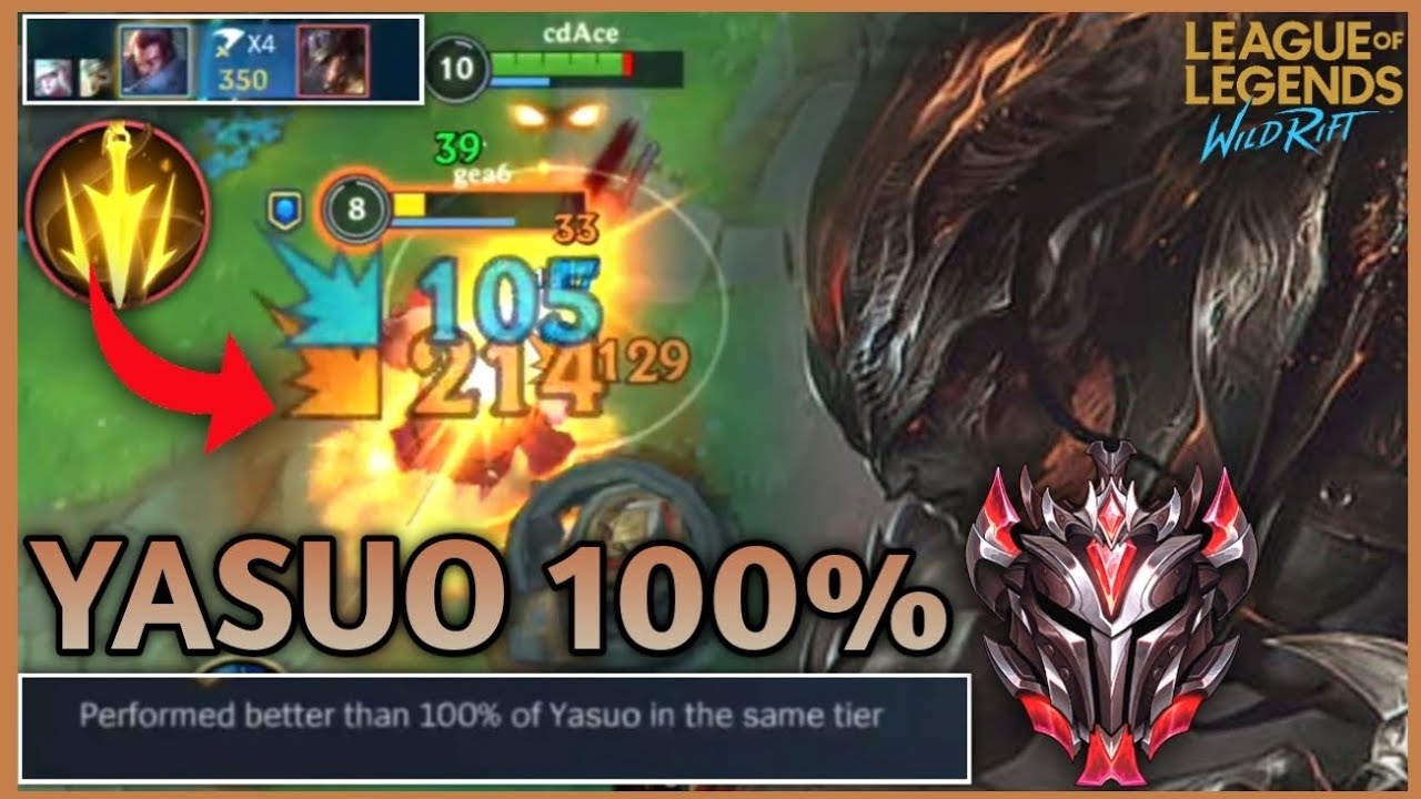 YASUO 100% Quadra Kills Gameplay ?! Wild Rift 와일드리프트 GrandMaster ft. @lexandrom @mojacbj