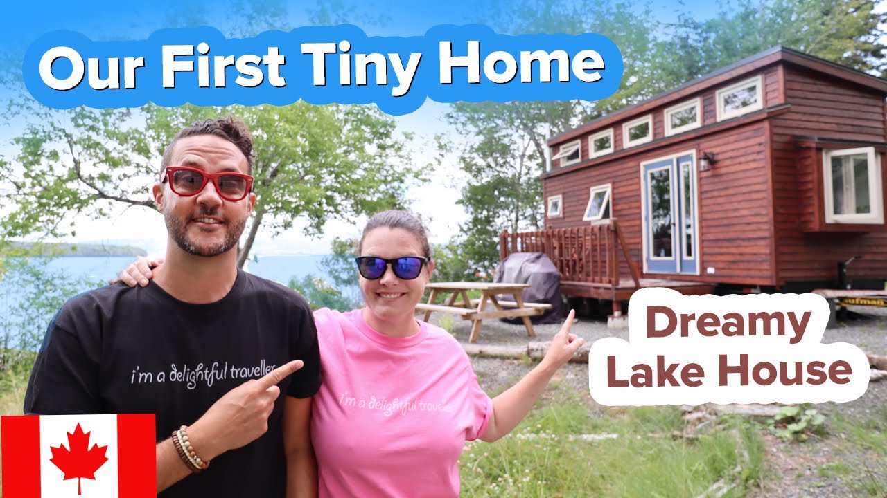 Perfect Tiny House on a Lake in Nova Scotia Canada. First Time staying in a Tiny Home