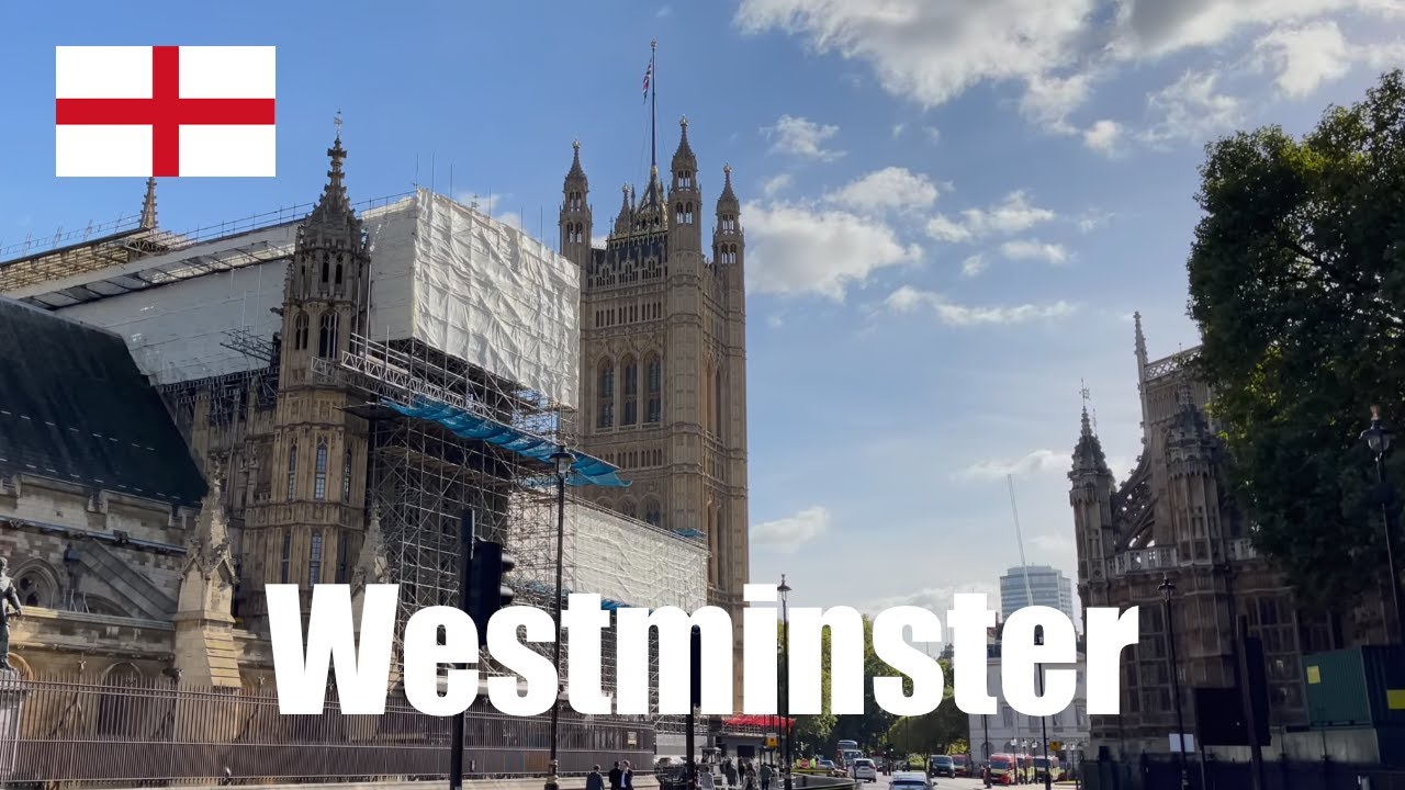 Whitehall, Westminster London 🏴󠁧󠁢󠁥󠁮󠁧󠁿 | Binaural 🎧 ASMR | 4K 60 HDR