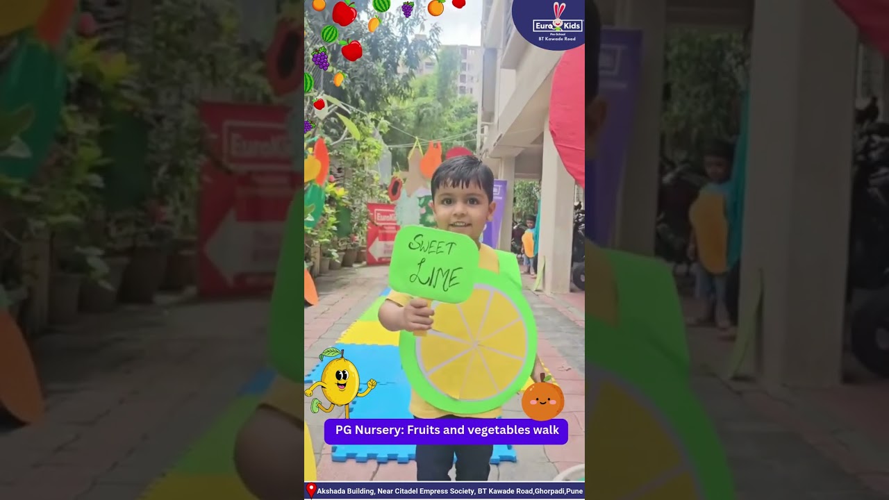 EuroKidsBTKawadeRoad#PlayGroup# Nursery:#Activity# Fruits and Vegetables walk