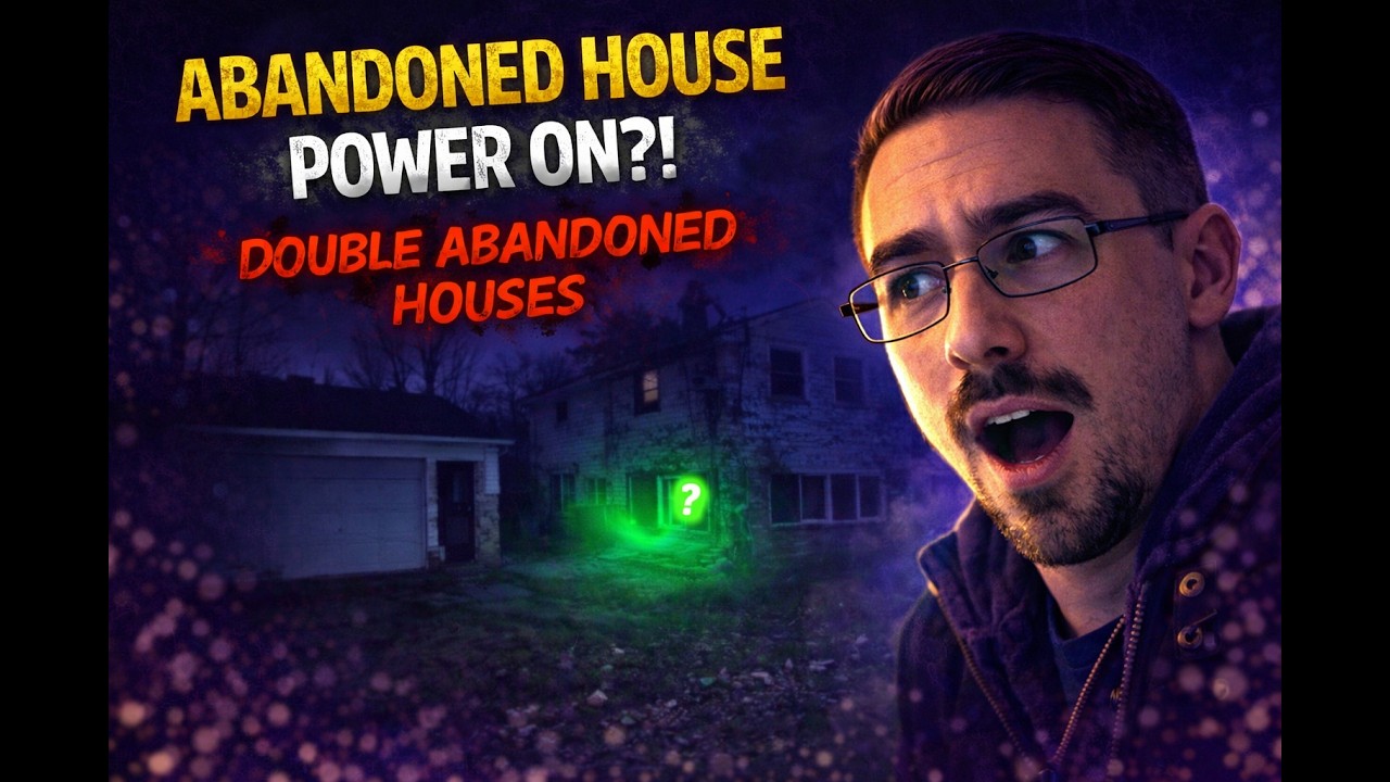 2 Abandoned Houses… But One Still Has POWER On?! (Night Exploration)