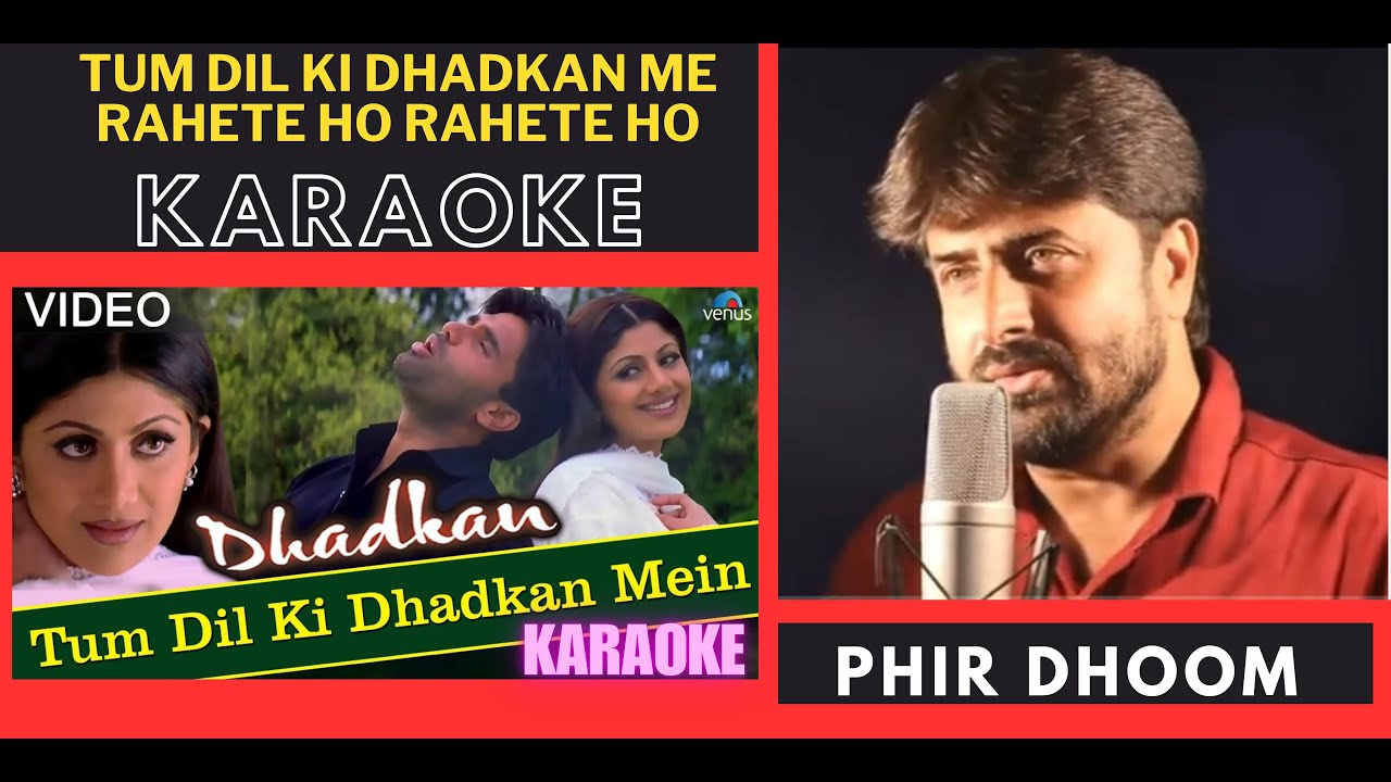 Tum Dil Ki Dhadkan Mein Karaoke | Dhadkan 2000 | Kumar Sanu | Romantic Hindi Song | Cover Version