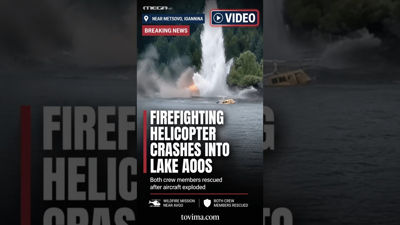 🔥 Firefighting Helicopter Crashes Into Lake During Wildfire Mission | Crew Survives - VIDEO