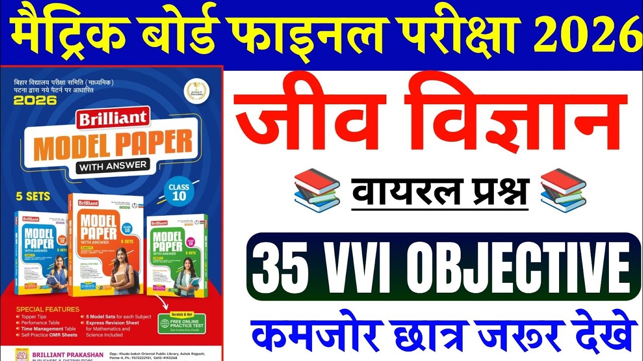 Class 10th Biology Viral Objective Question 2026 | Most Important Question 2026 | Biology Class 10th