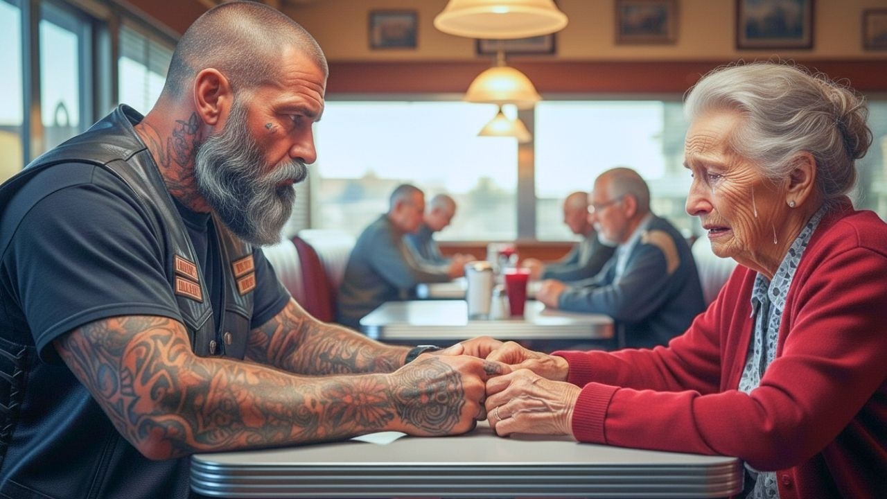 Can I Sit With You?” A Limping Elderly Woman Asked a Hells Angels Biker — Then Everything Changed
