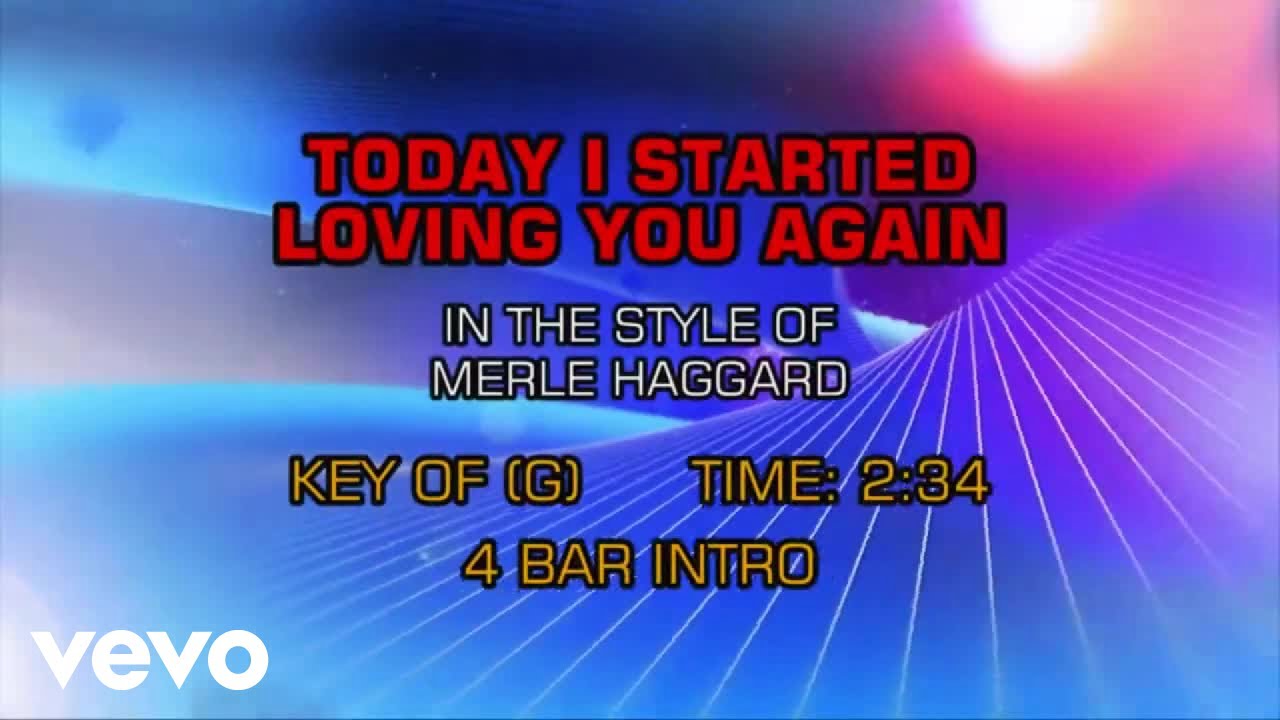 Merle Haggard - Today I Started Loving You Again (Karaoke)