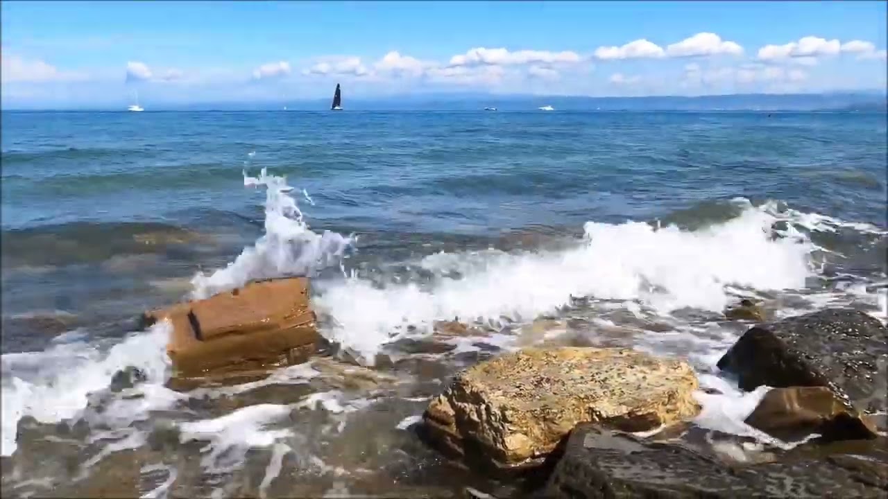 Waves sound Nature relaxing for stress relief atmosphere and sleep 