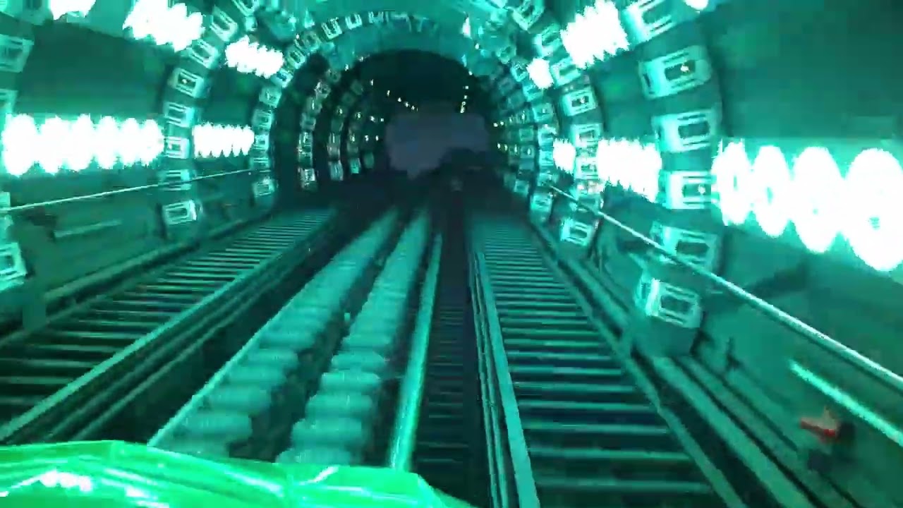 The Incredible Hulk Coaster at Night On Ride