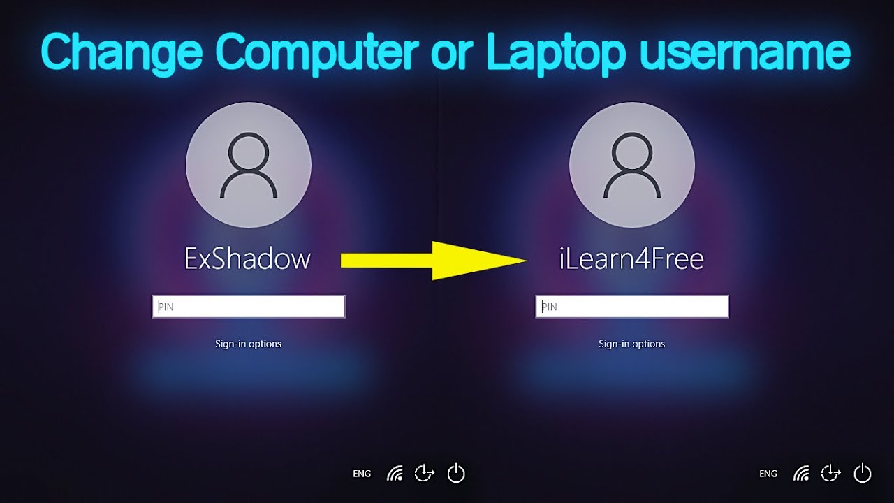 Change Computer or Laptop Account Username - How to change laptop username in 2 minutes | Window 10