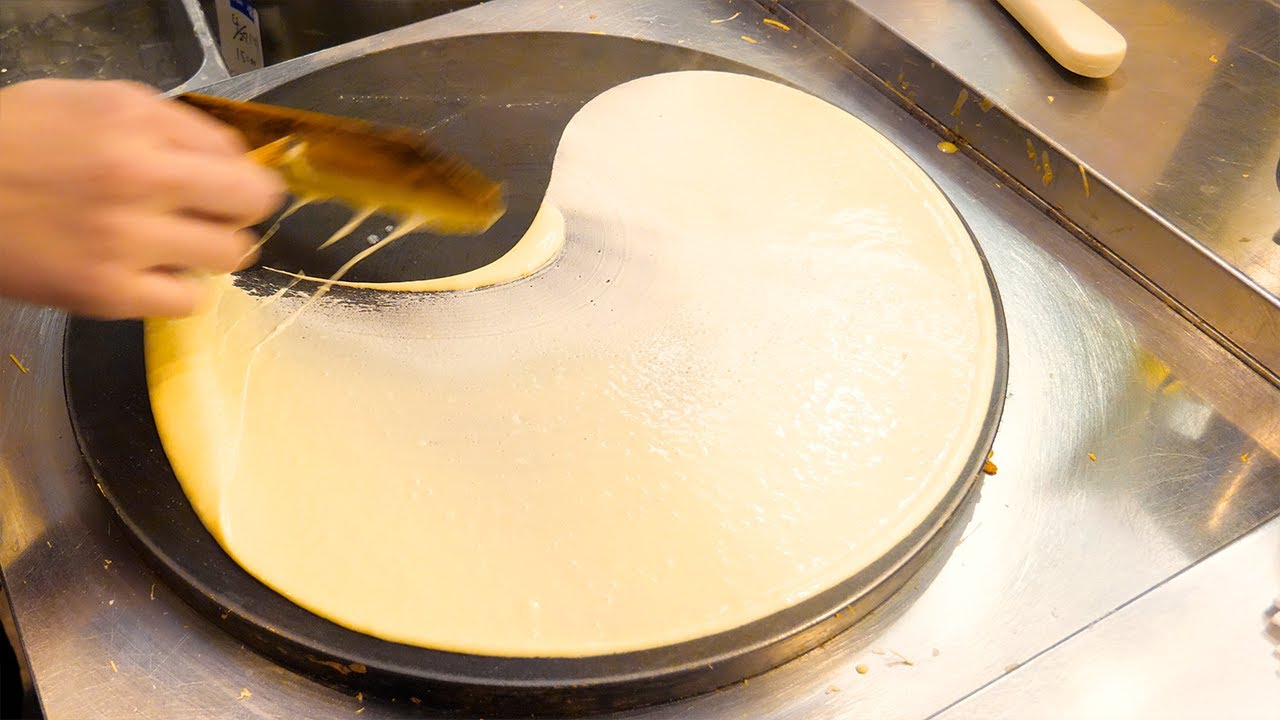 【初公開🍧アイスクレープ】ブルーシールアイスクリームのカラフルなアイスとホイップクリームのコラボだよ🦄💛dessert Crepe at an ice cream specialty store