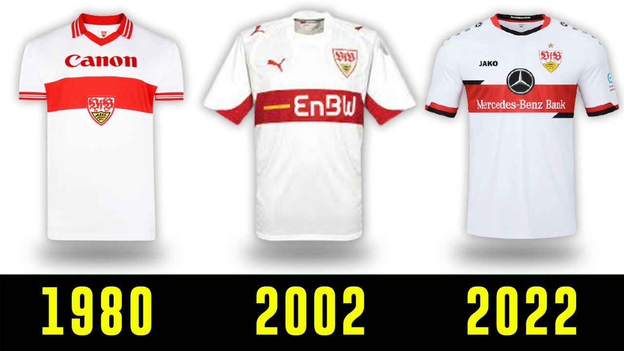 The Evolution of VfB Stuttgart Jersey 1977 - 2022 | VfB Stuttgart Kits History