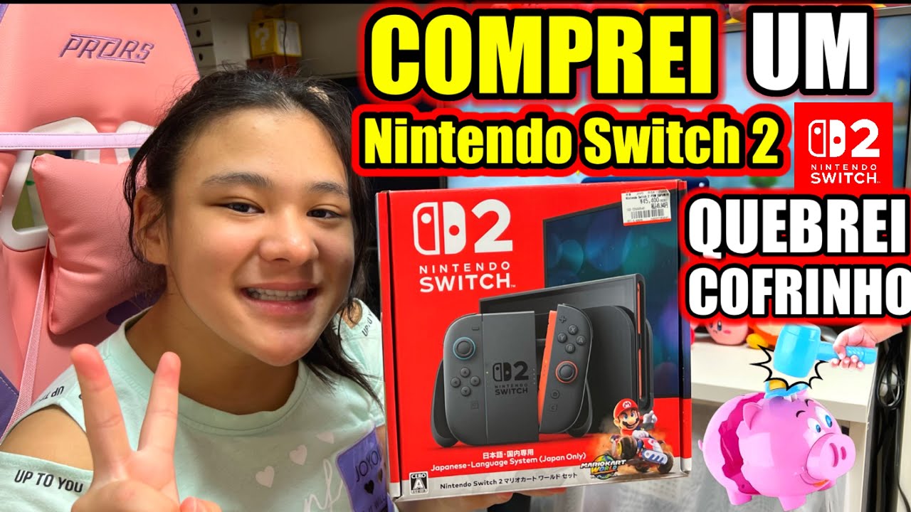CONSEGUI MEU NINTENDO SWITCH 2 ,COM MOEDAS DO COFRINHO ! 🇯🇵 Caçada Gamer no Japão!