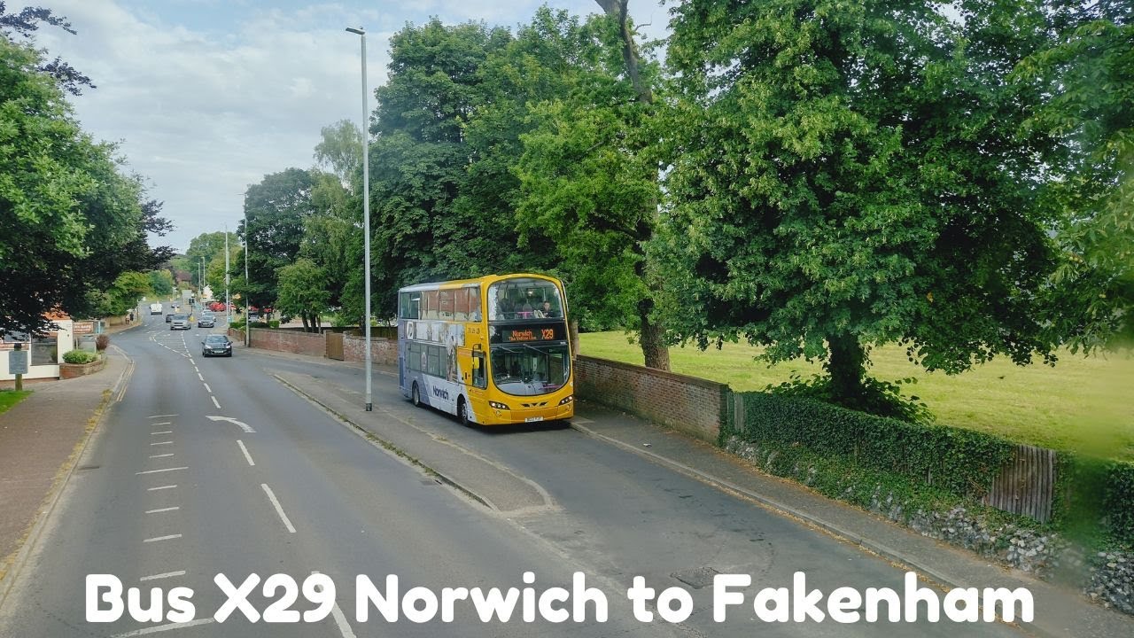 Yellow Line Norfolk | Bus X29 Norwich City to Fakenham | July 2024