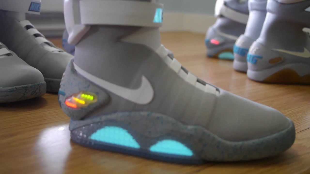 A comparison of all the versions of the Nike Air MAG