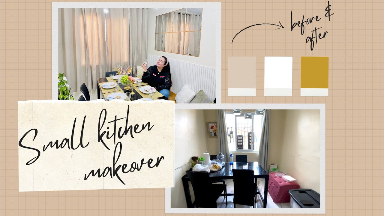 LOW BUDGET SMALL DINNING AREA & KITCHEN MAKEOVER | Jamii Lasam