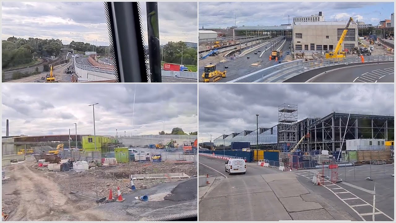 Belfast Grand Central Station construction update, new bridge and bus fails