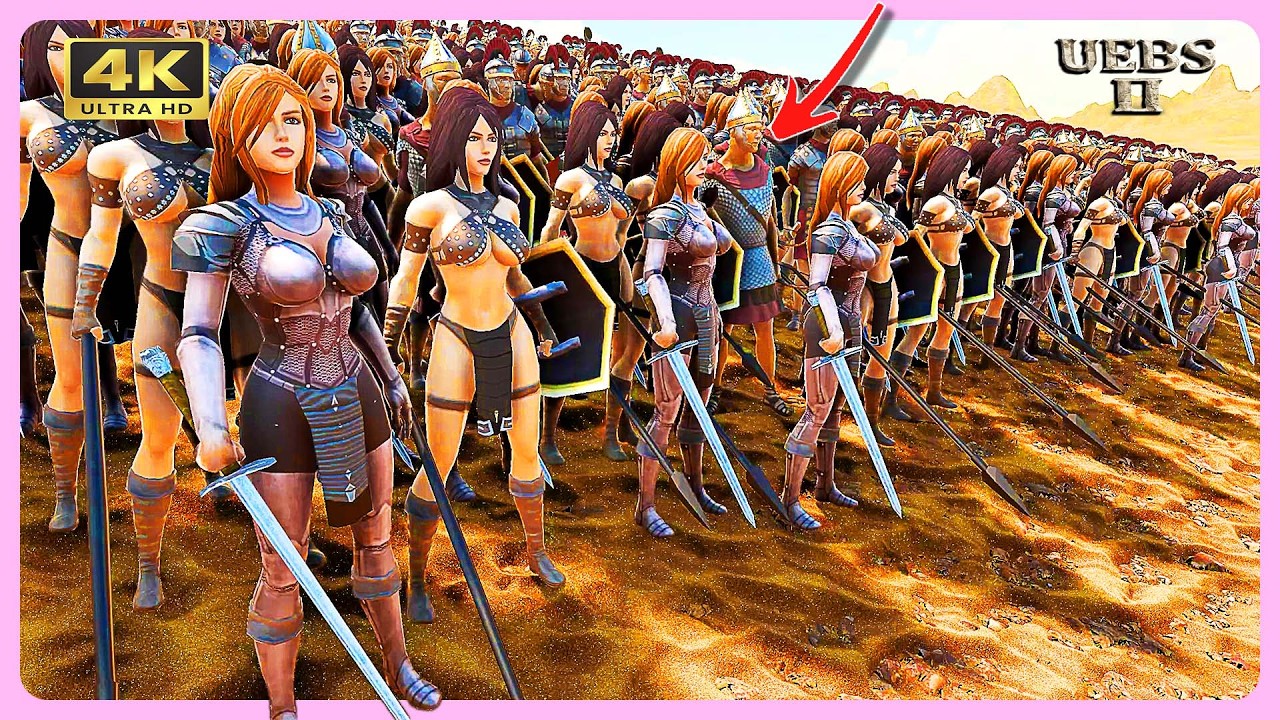 4,659,970 MONSTERS INVADE 694,000 ROMANS & WARRIOR WOMEN! EPIC PYRAMID BATTLE | UEBS 2 [4K]