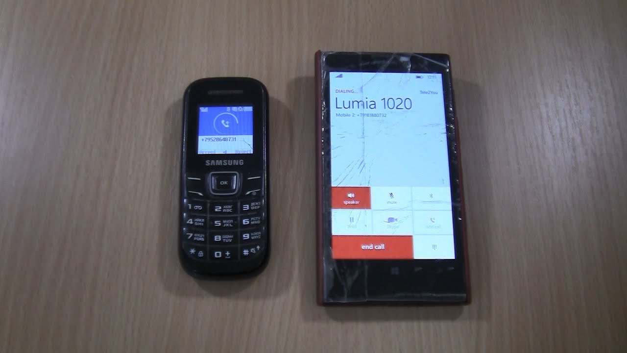 Over the Horizon Incoming + Outgoing call at the Same Time Samsung 1200M black +Nokia lumia 1020