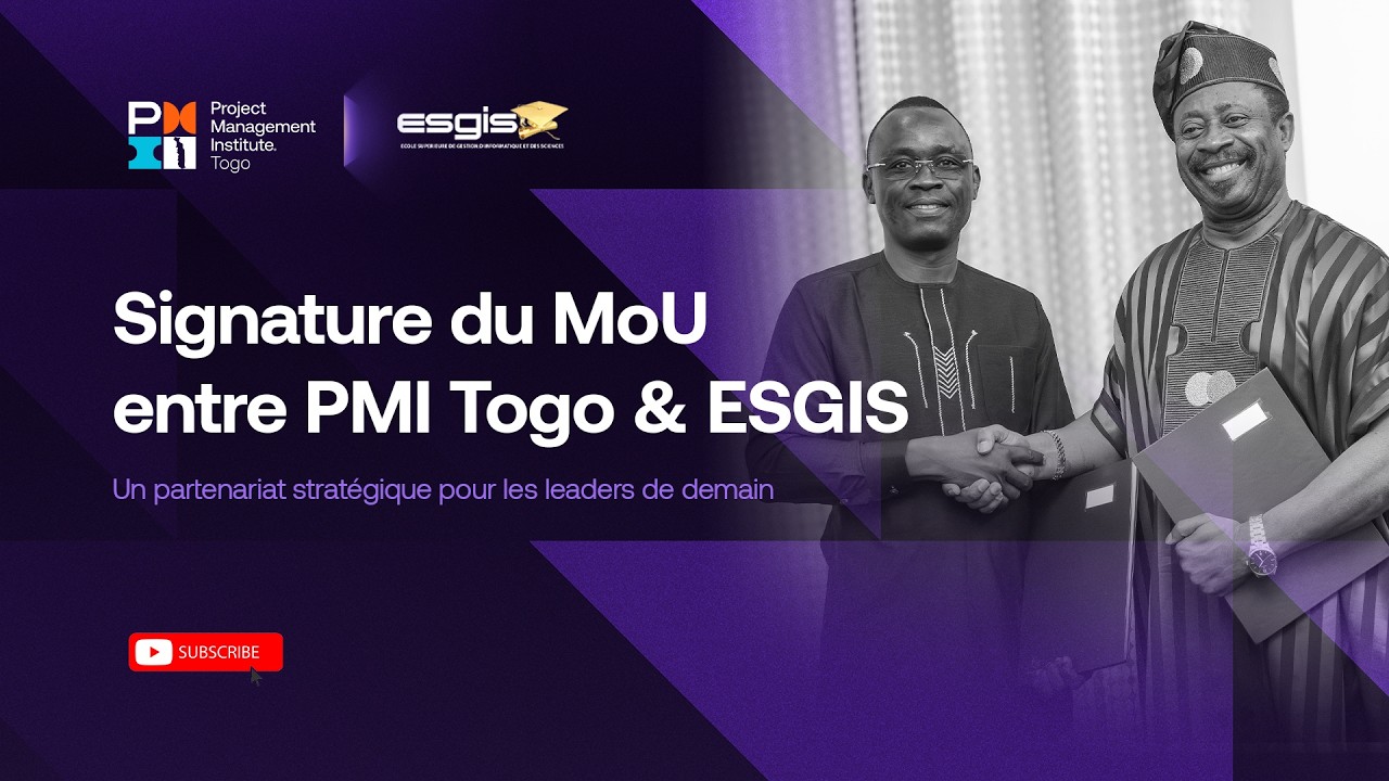 Signature du MoU entre PMI Togo Chapter & ESGIS