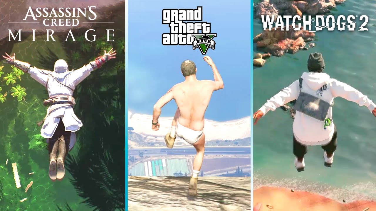 JUMPING from the HIGHEST MOUNTAIN in 30 Video Games