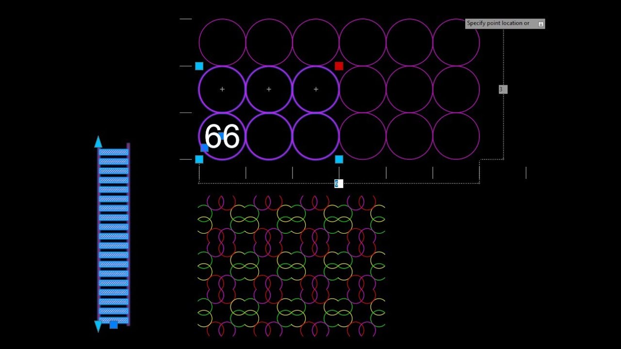 Autocad dynamic block with array