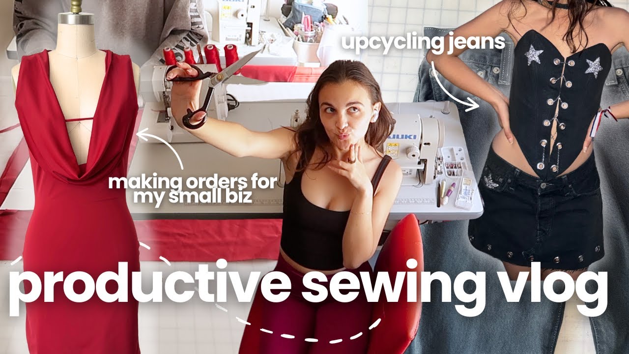 productive sewing vlog!!! + lots of yapping | STUDIO VLOG 102
