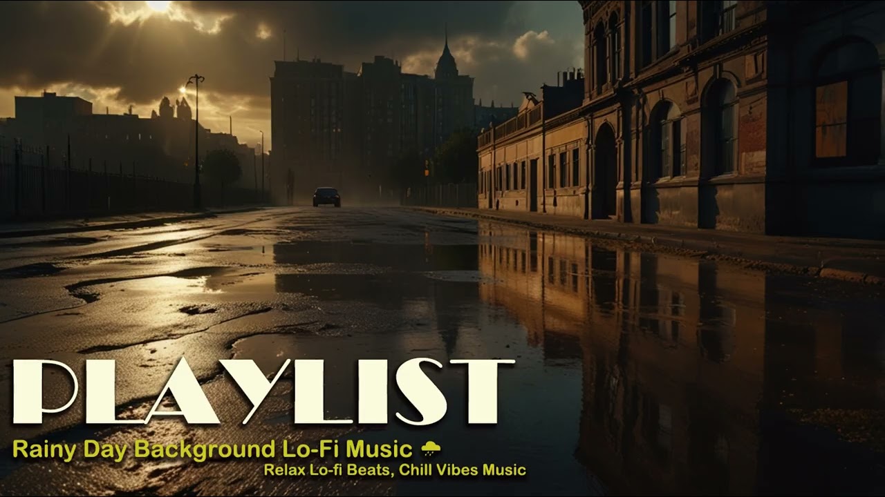 After Rain City Ambience  Lo Fi 🌤️ Wet Road Aesthetic  Lo Fi Chill Vibes