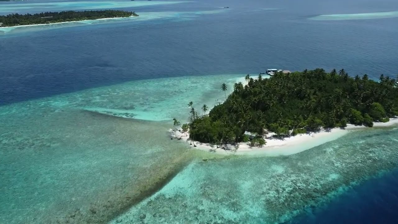 Maldives Uninhabited Island Drone 4K 🏝️ ‘O Wazan’ Instrumental Cover (Relaxing Vibes)