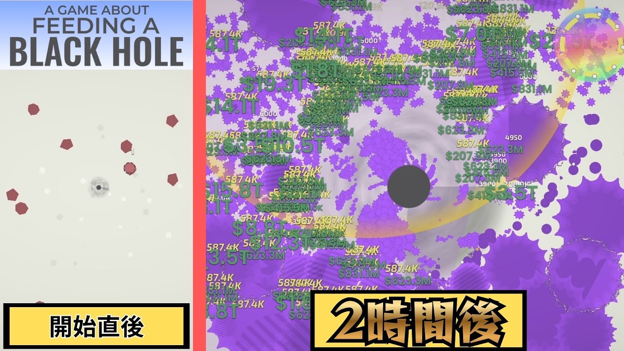 【完結】ブラックホールにエサをあげるだけのゲームがガチ癒される2/２ 【a game about feeding a black hole】※単発企画シリーズ