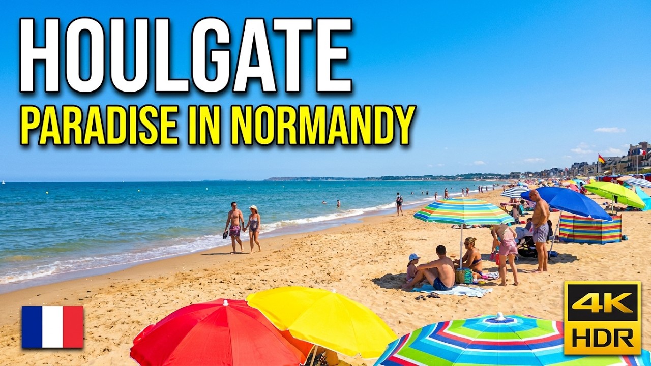 HOULGATE, FRANCE 🏖️ 🇫🇷 - WALKING TOUR IN HOULGATE,  BEAUTIFUL LITTLE TOWN IN NORMANDY, FRANCE