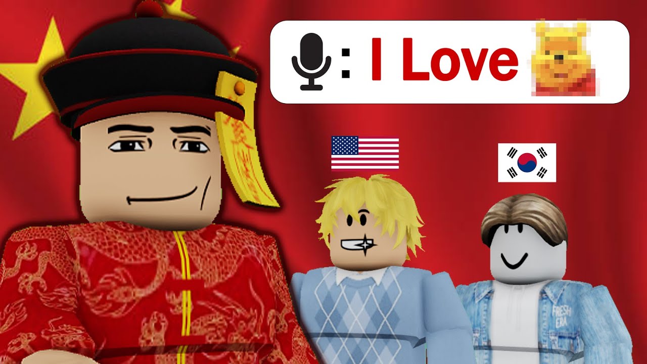 假扮成中國人玩Roblox語音遊戲
