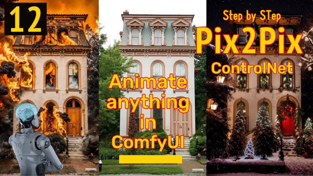 ComfyUI, how to use Pix2Pix ControlNet,  and Animate all parameters and prompts for a dynamic result