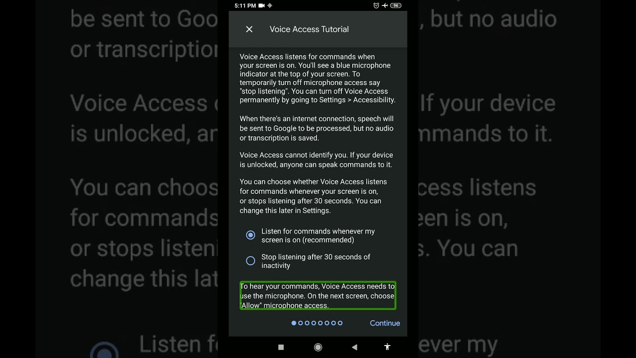 voice access for blind control mobile with your voice without touching the screen control Android