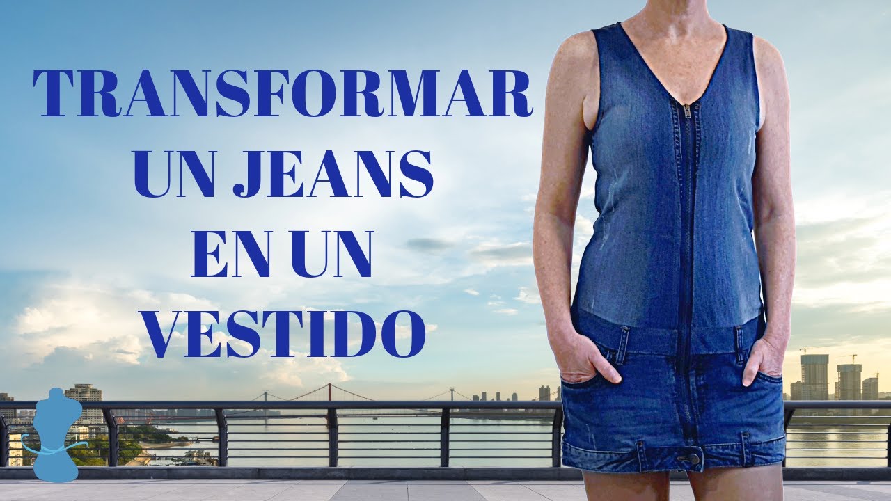 Transforma un jeans en un vestido