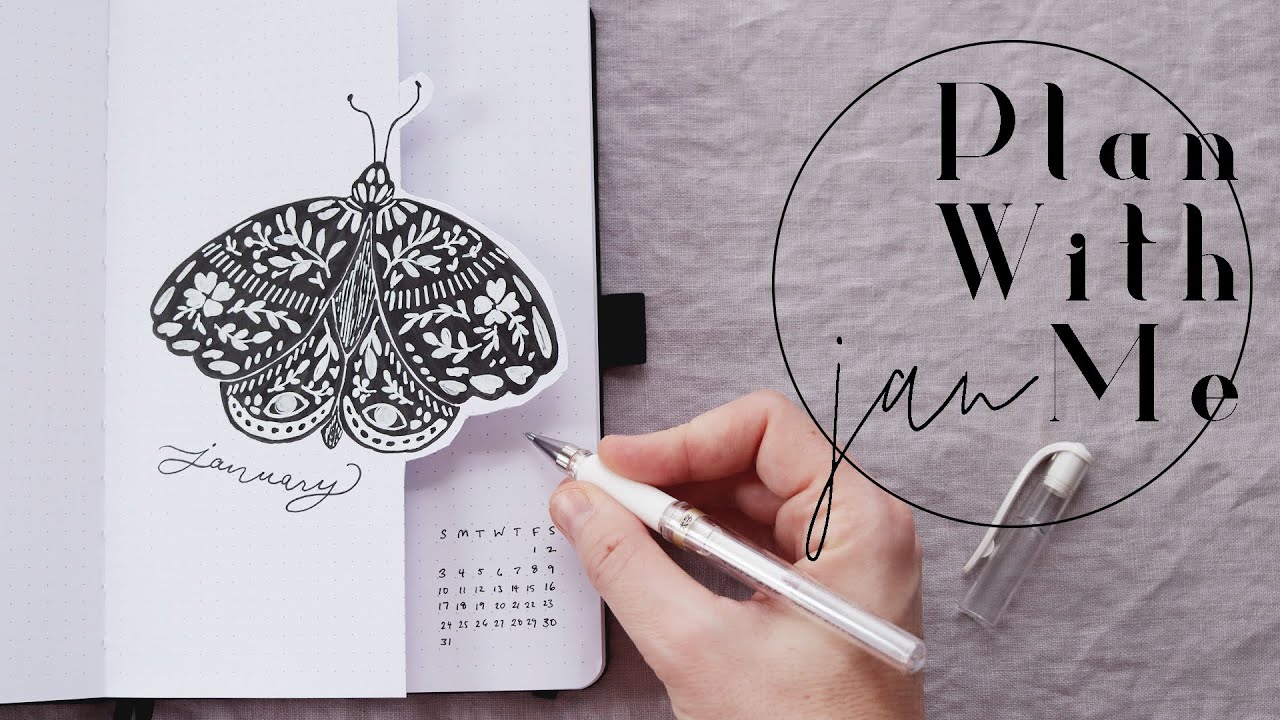 Plan With Me | JANUARY Bullet Journal Butterflies