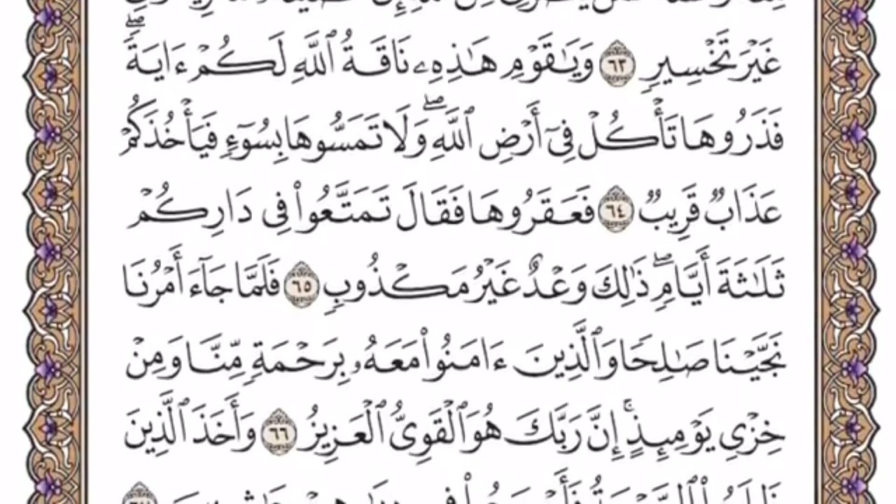 تكرار الوجه التاسع  من سورة هودكل آية ٣مرات للشيخ فارس