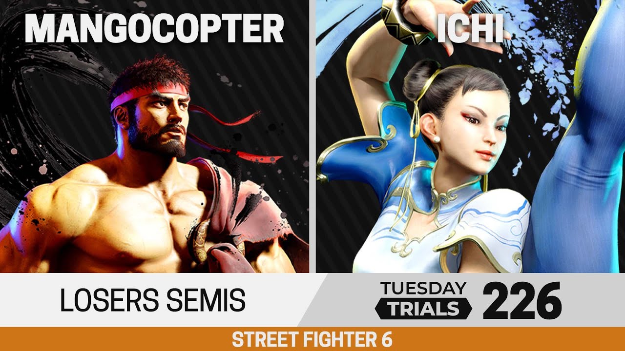 Tuesday Trials 226 SF6 Losers Semis - Mangocopter (Ryu) vs Ichi (Chun-Li)