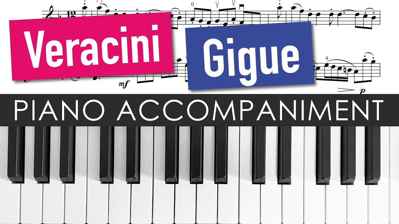 Veracini Gigue from Sonata in d minor Piano Accompaniment | Violin Sheet Music | Playalong