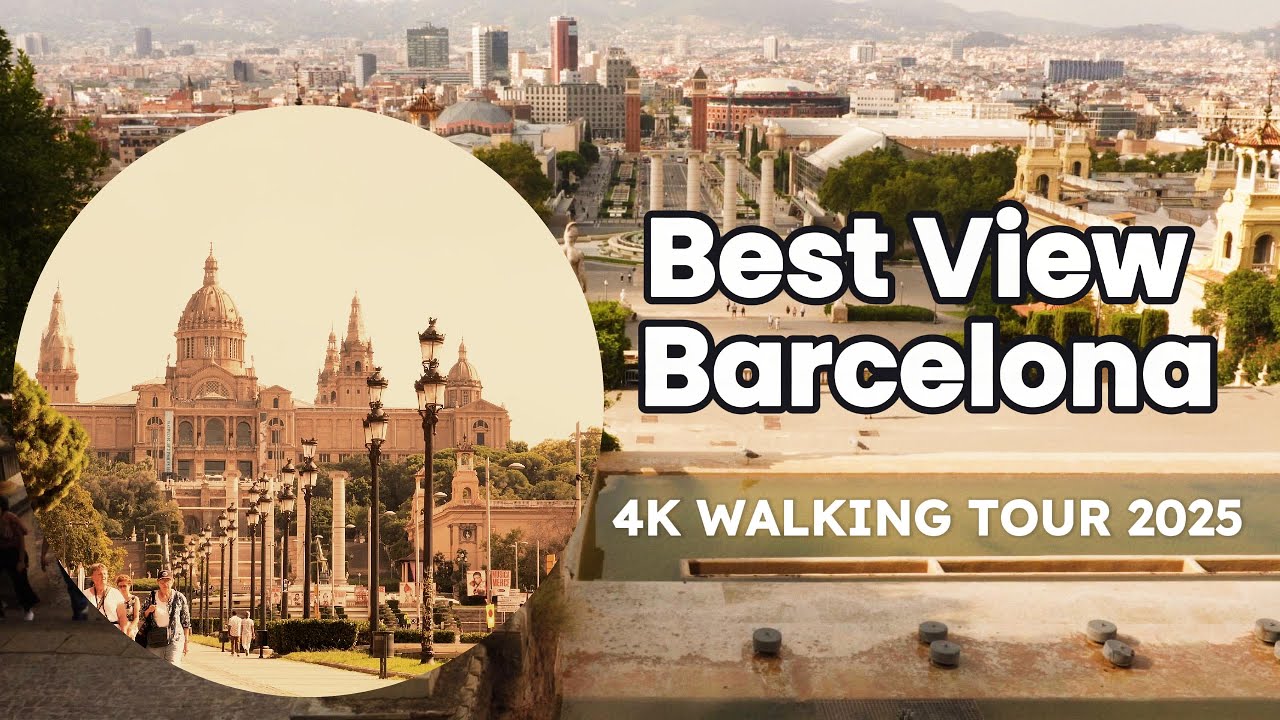 Walking tour in Barcelona | Best view | Montjuic | September 2025 [4K]