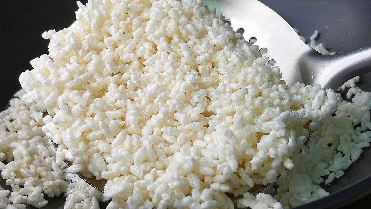 大米倒进油锅里个个爆开花，简单几步，轻松做成福建的米花糖【雨铭轩说美食】