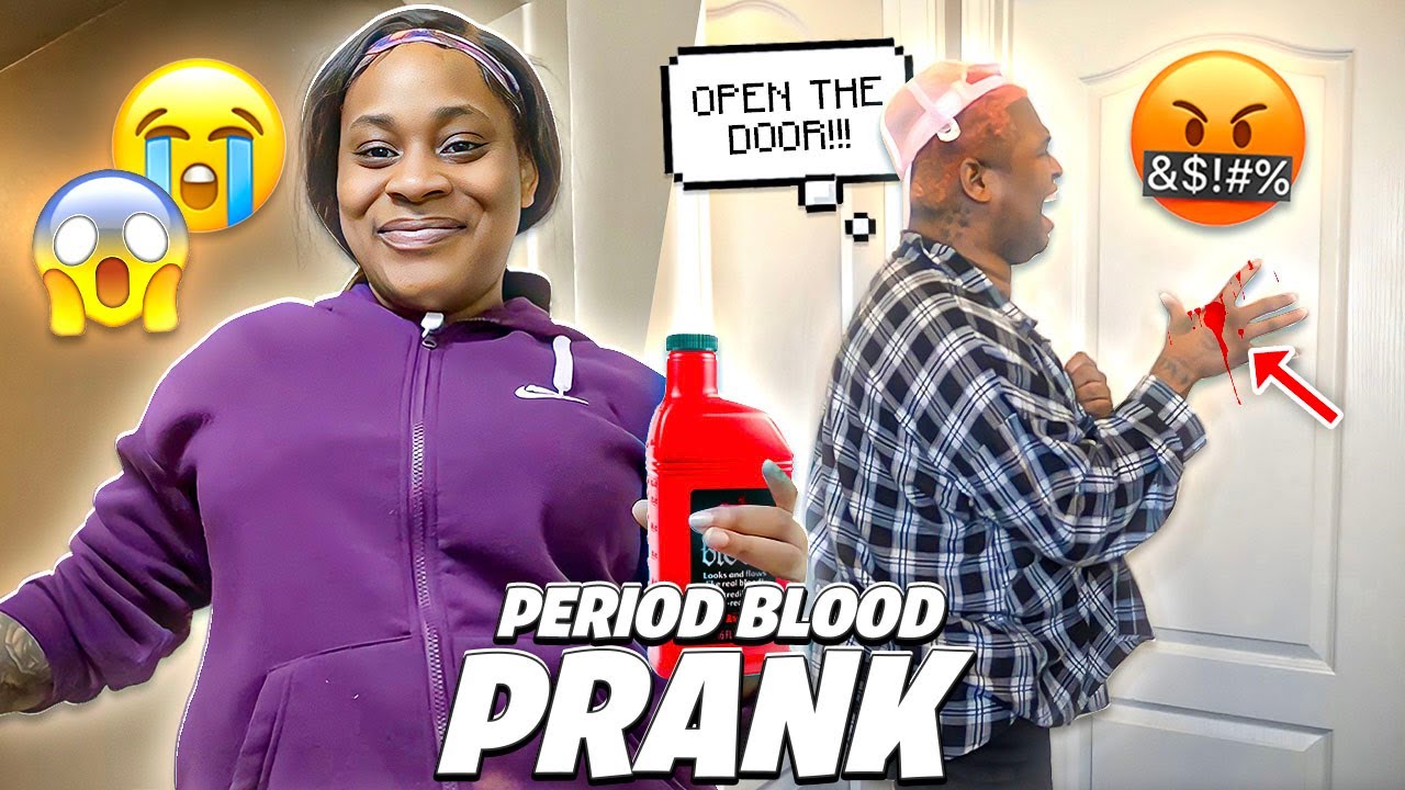 PERIOD BLOOD PRANK ON TERON 😡&hellip; ** He Gets Mad **