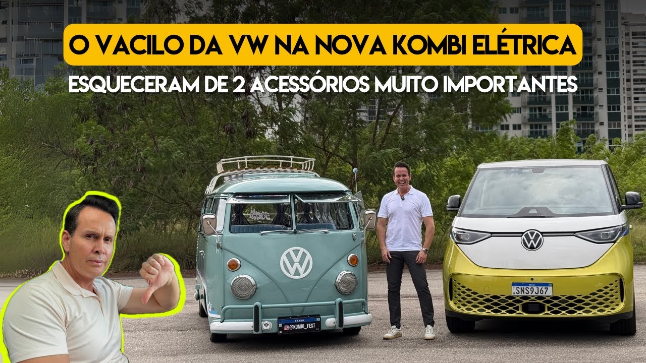 O vacilo da VW na Nova Kombi elétrica. Esqueceram de 2 acessórios muito importantes.