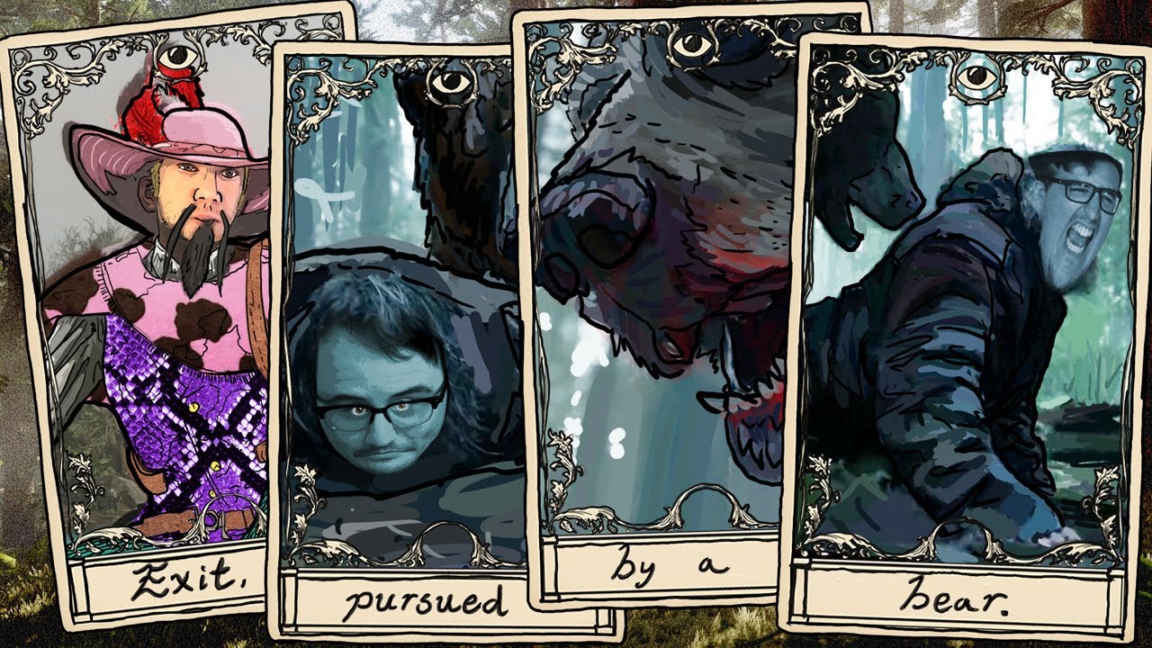 Exit, pursued by a bear.