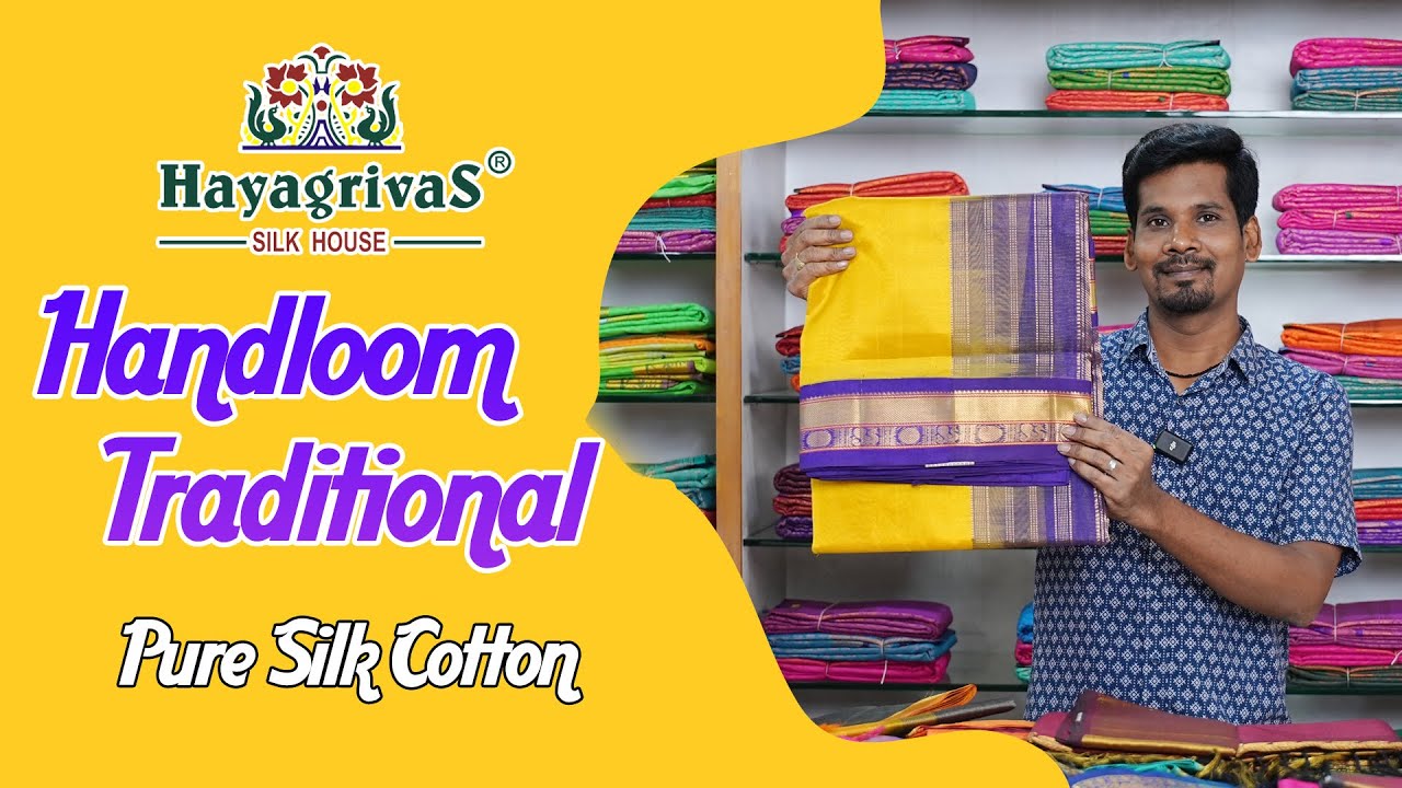 Traditional Handloom Pure Silk Cotton Sarees | Festive season- Saree Collections at Hayagrivas