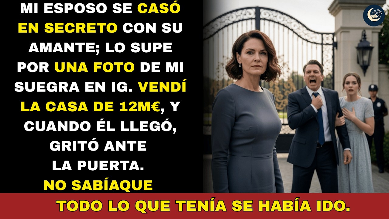 Mi esposo se casó en secreto con su amante. Vendí la casa de 12M€; volvió gritando.