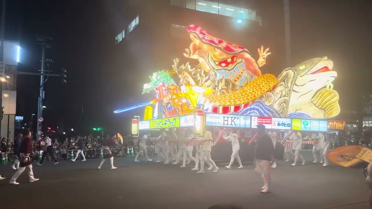 8月5日　2025年青森ねぶた祭り　青森市PTA連合会「素戔嗚尊の大蛇退治」