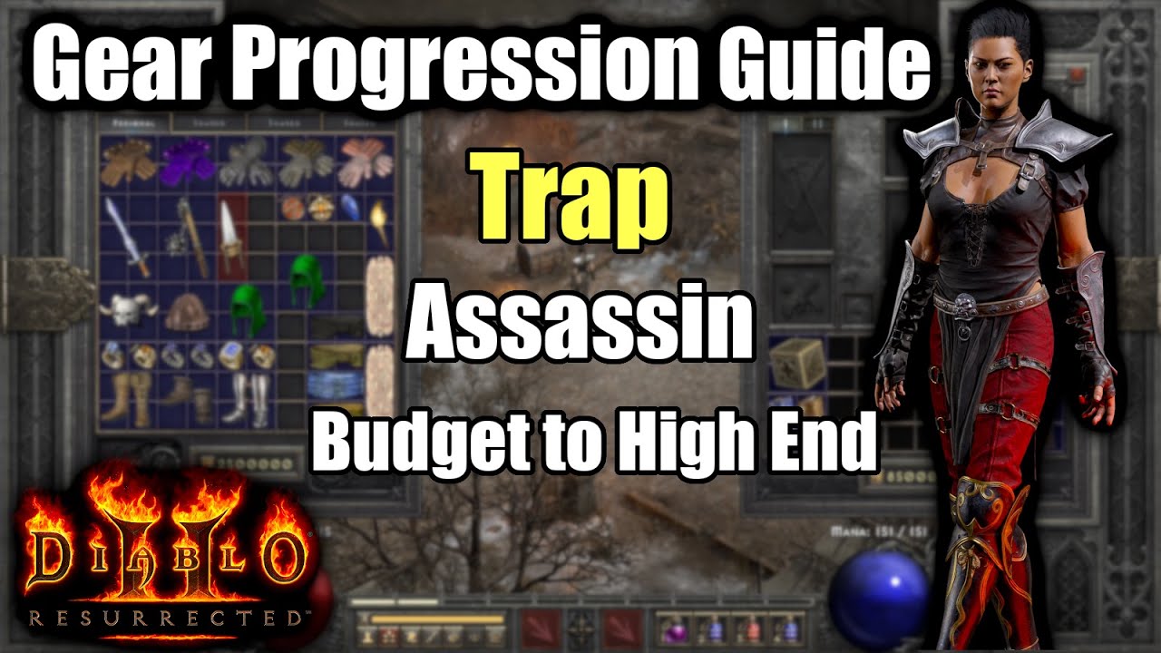 Gear Progression for Trap Assassin from Budget to High End - Guide Diablo 2 Resurrected