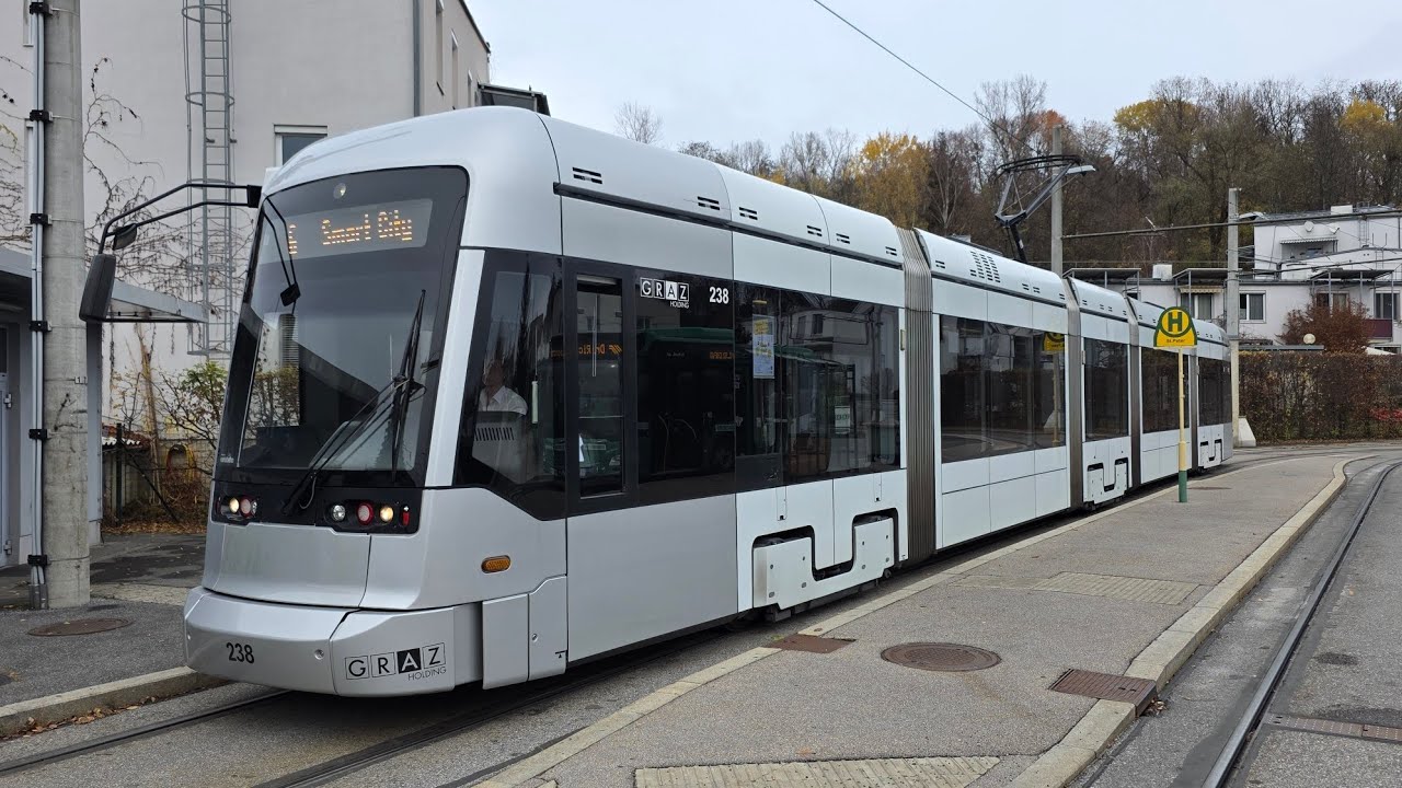 Straßenbahnlinie 16 Graz: Smart City - St. Peter | Komplette Strecke 
