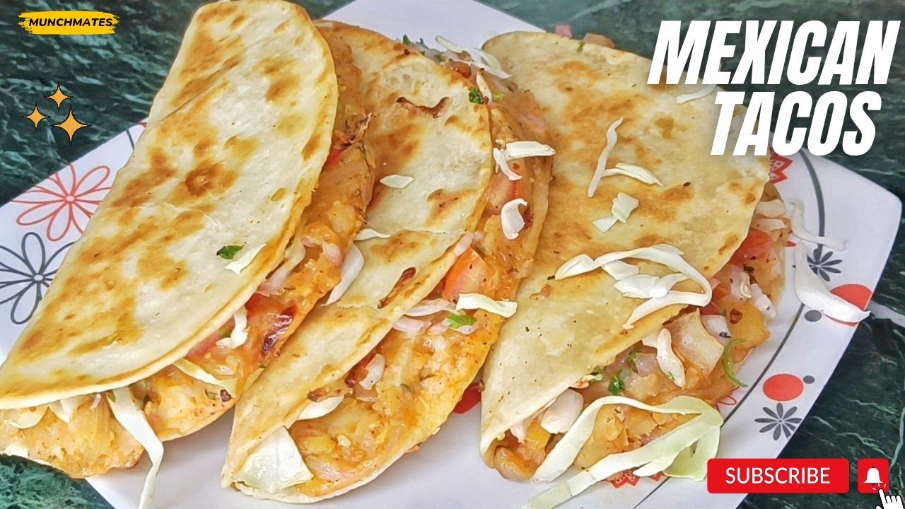 Veg Mexican Tacos | Taco Shells | Homemade Mexican Tacos Easy Recipe #tacos