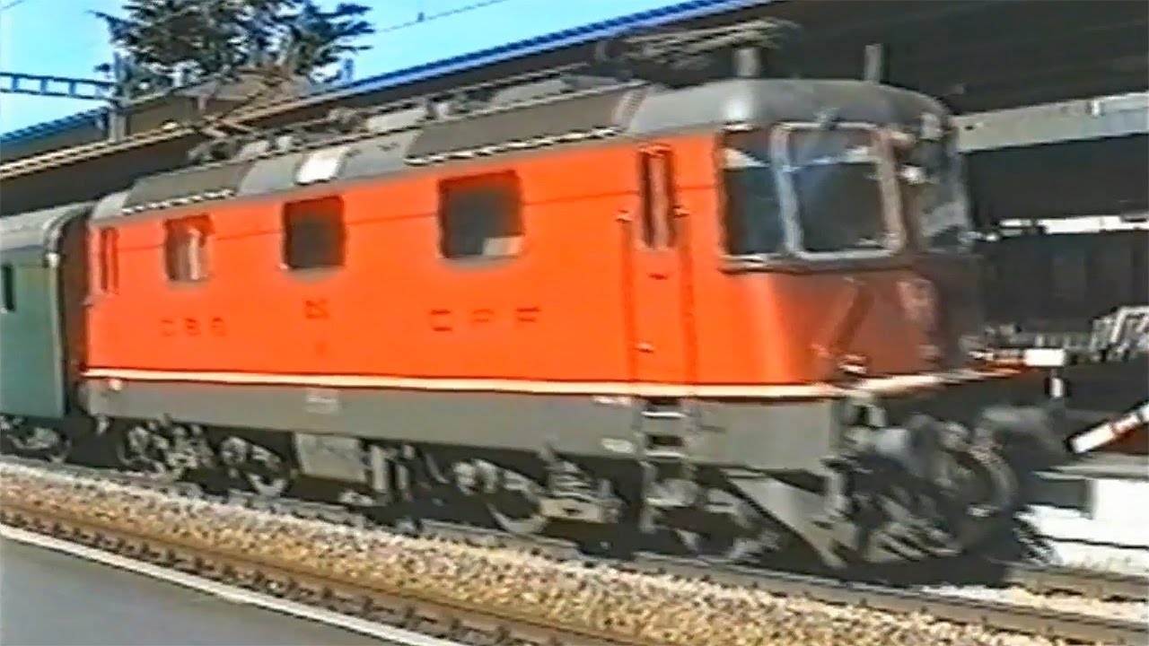 Treni italiani, svizzeri e tedeschi a Bellinzona nel 1997